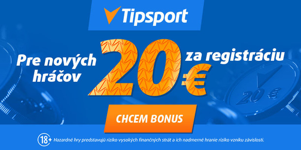 Zaregistrujte sa a&nbsp;získajte bonus v&nbsp;Tipsporte!